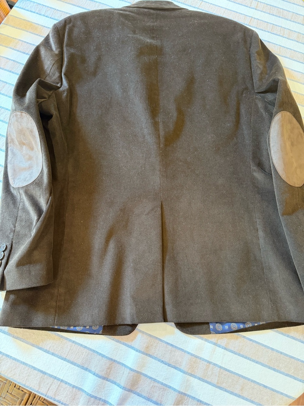 Lauren Ralph Lauren Brown Corduroy Blazer with Tan Elbow Patches - Picture 8 of 16